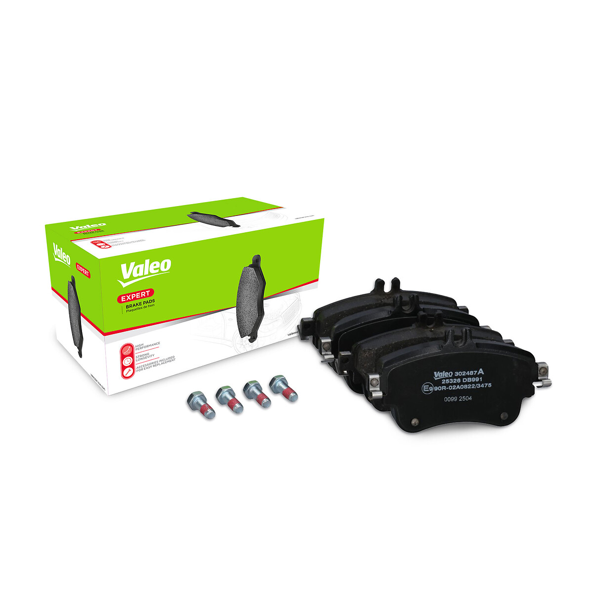 Jeu de 4 plaquettes de frein VALEO ref. 302487A